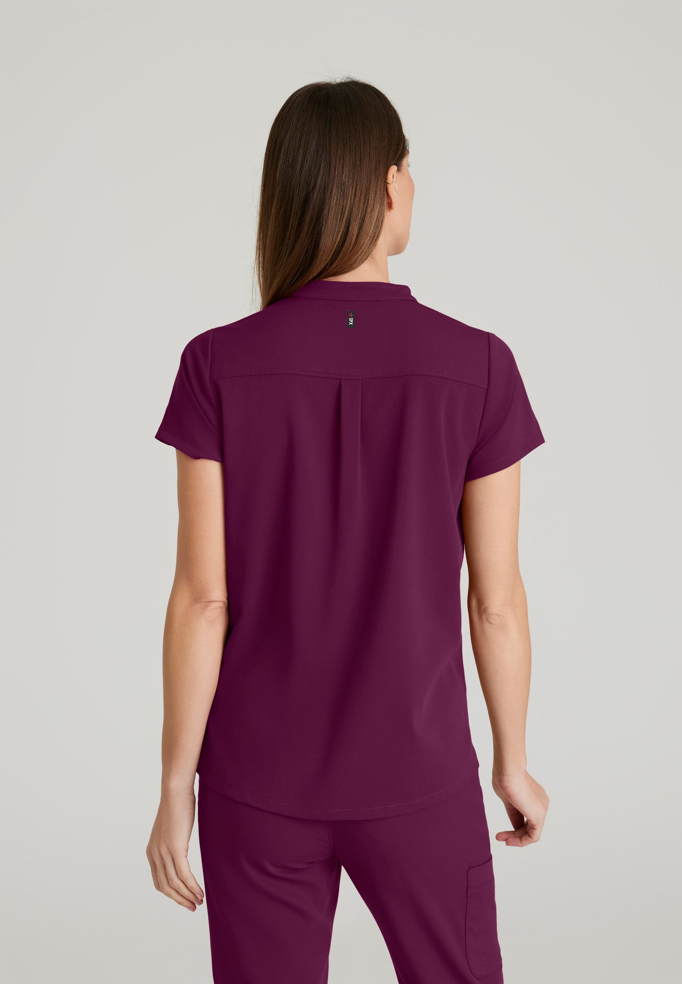 GRST230 Women's Avery 2-Pocket Banded Collar Top