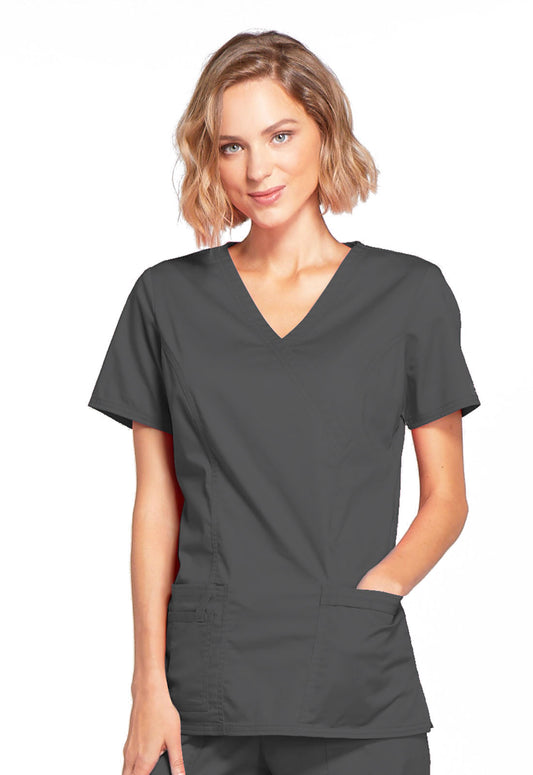 4728 Women's Mock Wrap Top