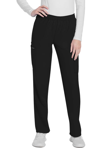 Women's Mid Rise Pull On Slim Cargo Scrub Pant