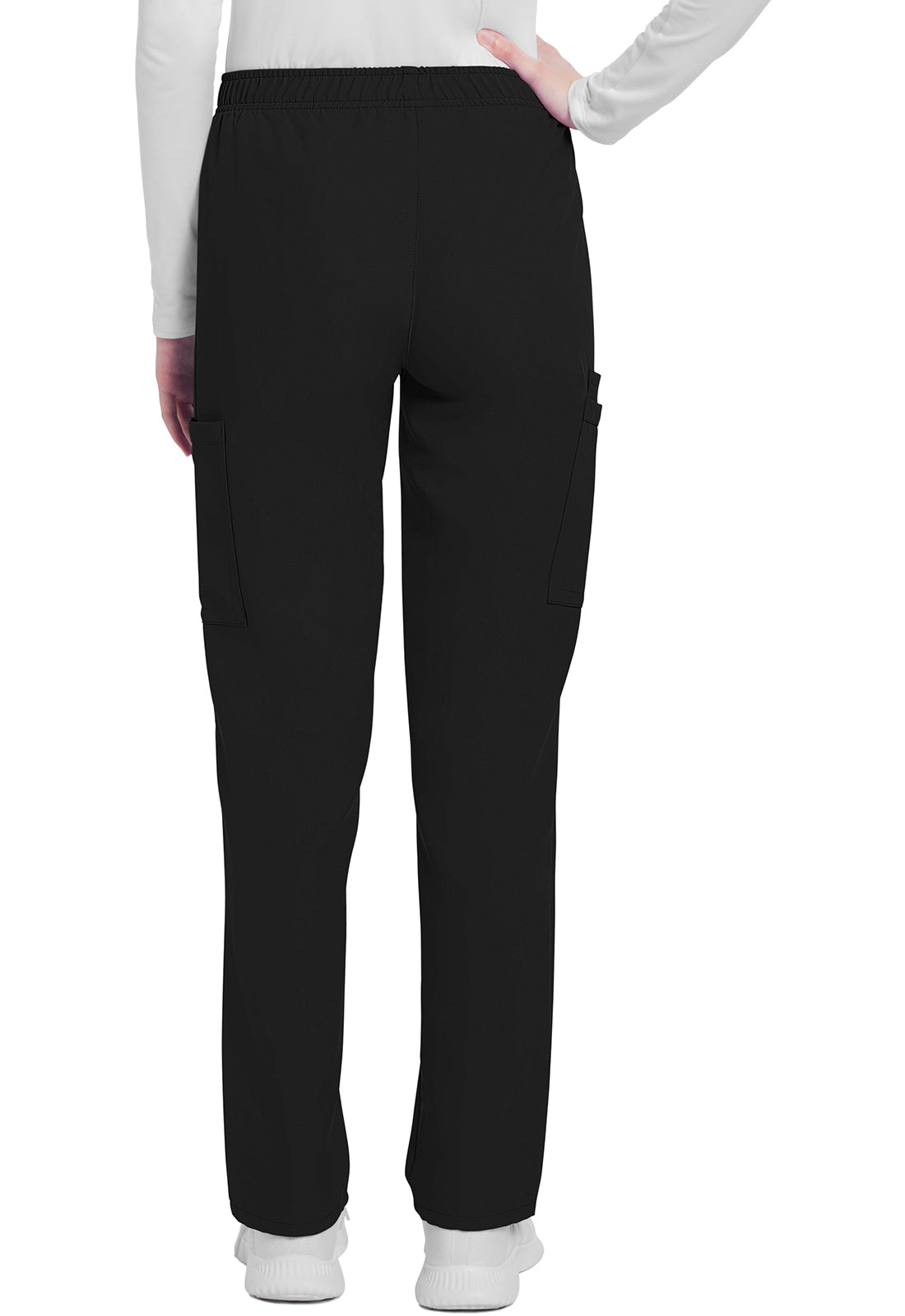 Women's Mid Rise Pull On Slim Cargo Scrub Pant