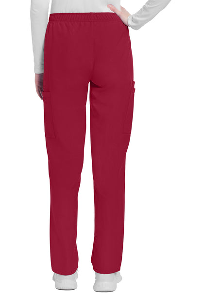 Women's Mid Rise Pull On Slim Cargo Scrub Pant