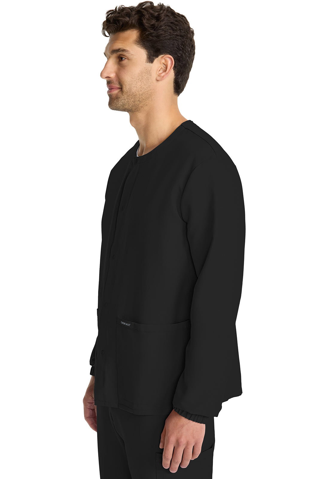 Unisex Snap-Front Warm Up Scrub Jacket