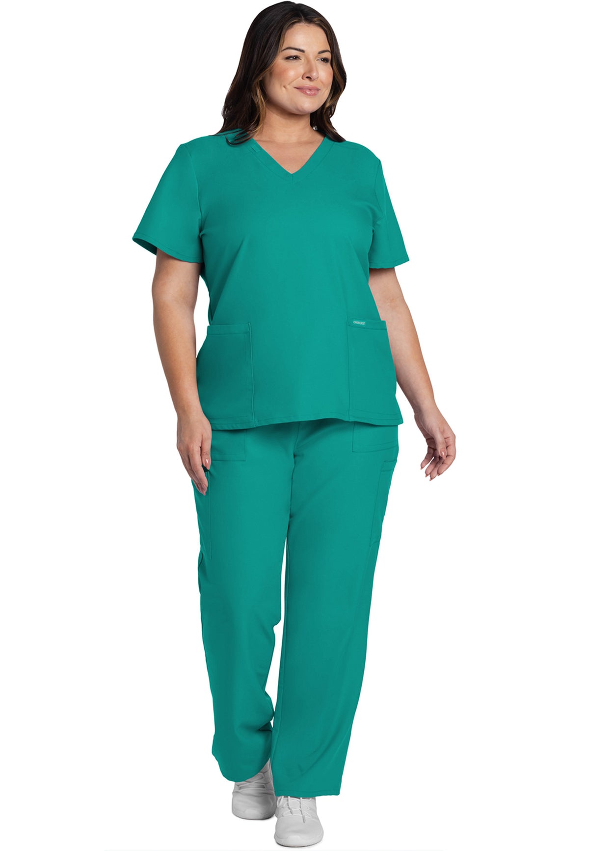 CK953A Women's 2-Pocket V-Neck Scrub Top