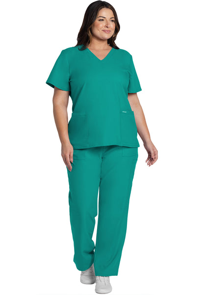 CK953A Women's 2-Pocket V-Neck Scrub Top