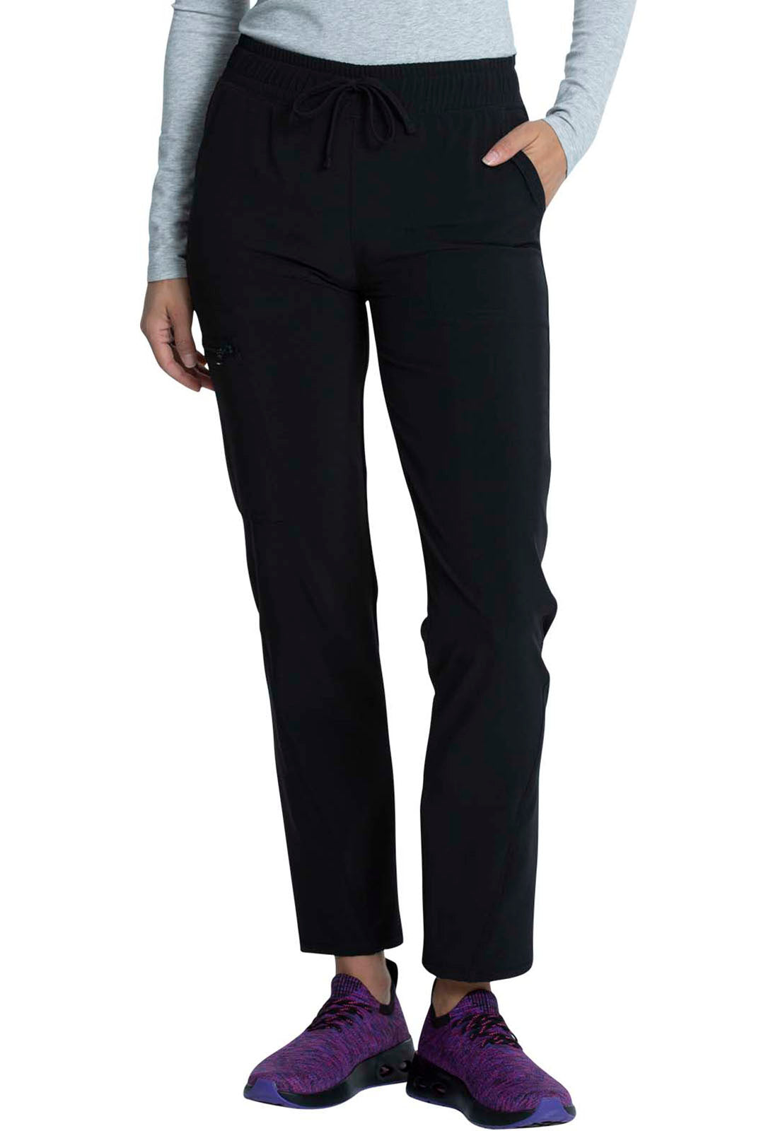 CKA184 Women's Mid Rise Drawstring Tapered Leg Pant