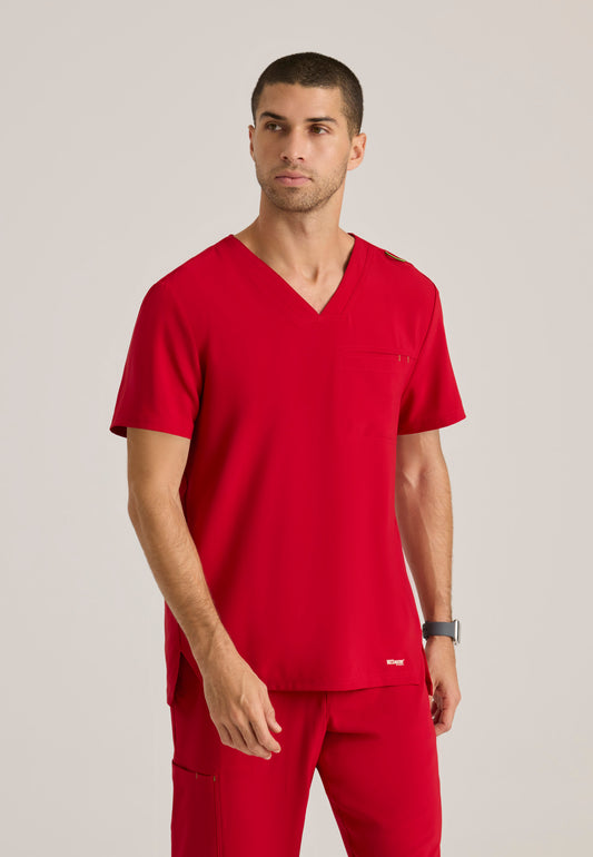 Men's Piped V-Neck Top