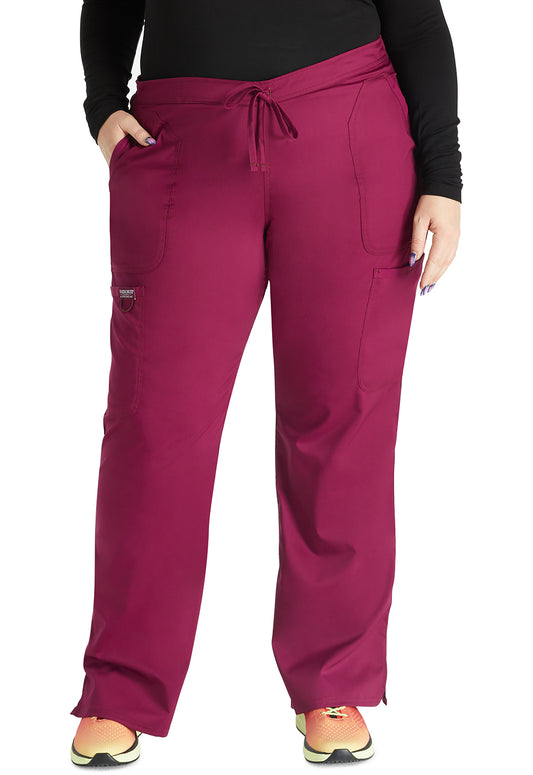 WW120 Women's Mid Rise Moderate Flare Drawstring Pant